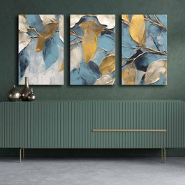 Wallity Conjunto de 3 Lienzos Decorativos Multicolor 45 x 70 cm